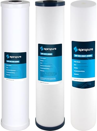 SpiroPure SP-WH325 3-Stage Whole House Filter Replacement Set for SP-WH300 by SpiroPure