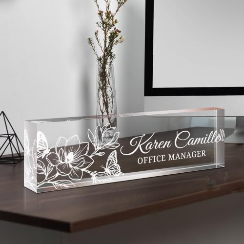 Custom Engraved Name Plate for Desk, Acrylic Desk Name Plate Personalized - Image 5