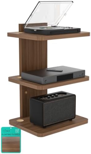 WALI 3 Tier Floating TV Wall Shelf for Projector, DVD Player by WALI
