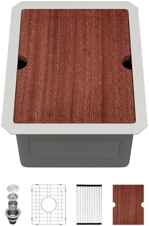 Sarlai 12 Bar Sink Undermount 12 x 15 Inch Workstation Stainless Steel by Sarlai