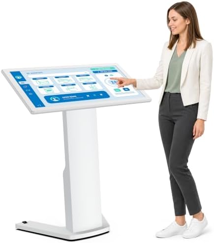 43" Touch Screen Kiosk, Interactive Floor Standing Digital Signage Display, FHD Self-Service Information Terminal with Dual Speakers for Retail, Restaurants, Malls & Advertising by JASZDOT
