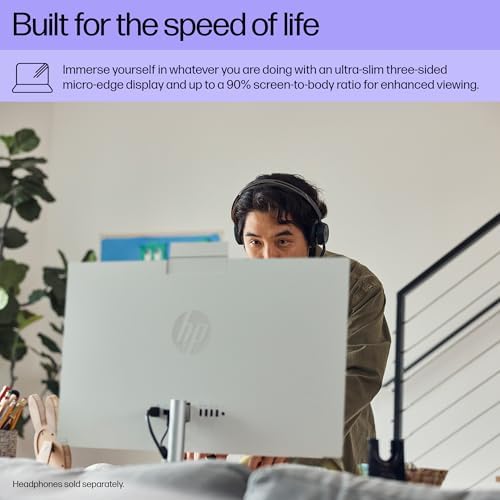 HP 27 inch All-in-One Touchscreen Desktop Computer, Intel 12-Core Ultra 7 155U, 64 GB DDR5 RAM, 1 TB SSD, Wireless KB & Mouse, Adjustable Height, HD Webcam, Windows 11 Pro - Image 6