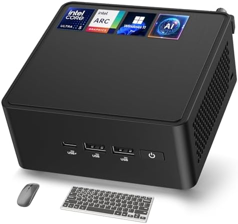 ASUS NUC 14 Pro AI Mini PC, Intel Ultra 5 125H (14C/18T, Up to 4.5GHz), Mini Computers 16GB DDR5 RAM, 512GB PCIe SSD, Win 11 Pro, Intel Arc GPU, Thunderbolt 4, WiFi 6E, BT 5.3, 8K/Quad 4K HDR, Black by Unknown