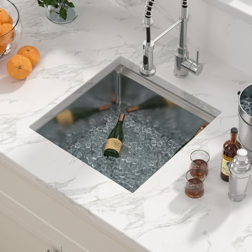 Sarlai 18 Bar Sink Undermount 18x19 Inch Workstation Kitchen Bar Pre Sinks - Image 3