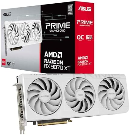 ASUS Prime Radeon RX 9070 XT 16GB GDDR6 White OC Edition Graphics Card by Unknown