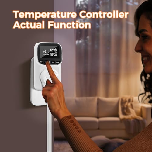 Diymore Digital Temperature Controller Outlet - Precise Heating/Cooling Control for Greenhouse, RV & Incubator (5A/1800W, -40°F to 210°F) - Image 3