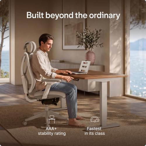 Desktronic HomePro Standing Desk 80x30 — Made in Europe, Ergonomic Sit Stand Home Office Desk, Electric Height Adjustable, Dual Motor, USB & USB-C Charging, Wobble-Free, Touchscreen, 3 Memory Presets - Image 2