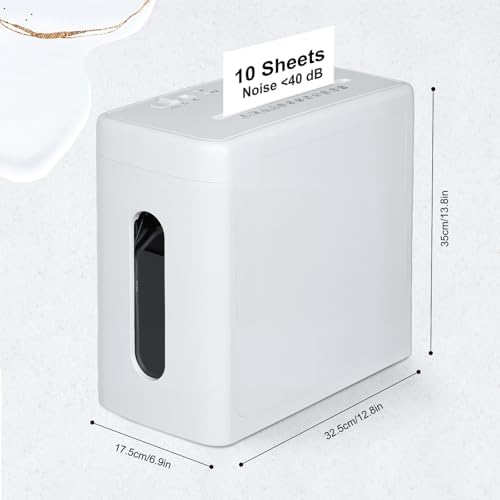 Wingwise Ultra Low Noise 40dB Paper Shredder for Home Office White - Image 6