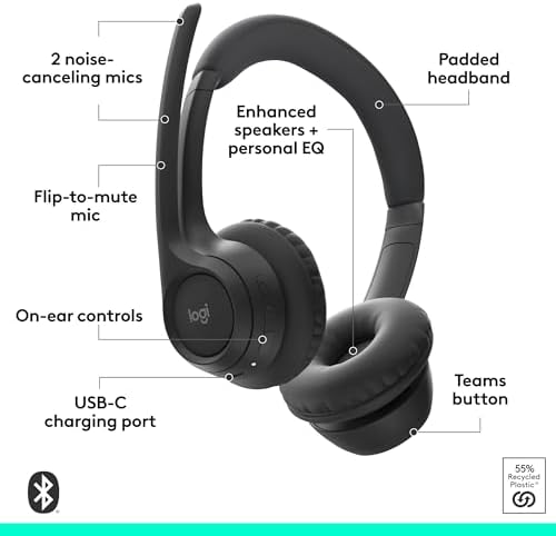 Logitech Zone 305 for Business Wireless Bluetooth Headset- Native Bluetooth - Image 6