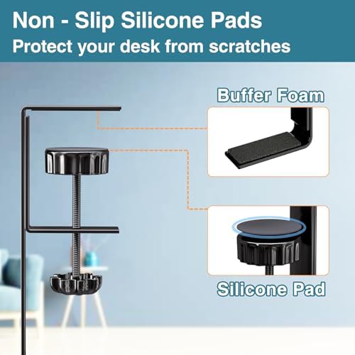No Drill Under Desk Cable Management Tray, SONATURE 25.3" Cord Organizer for Table, Clamp Mount Desk Cable Management, Premium Carbon Steel Cable Organizer for Office, Home (Black) - Image 5