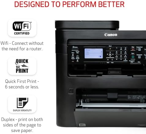 Canon imageCLASS MF264dw II - Monochrome Duplex Wireless Laser Printer, Multifunction with Scanner, Copier, Auto Document Feeder, Mobile Ready, 30 PPM, Black - Image 5