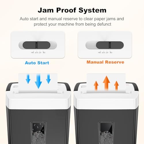 Bonsaii 12-Sheet Cross-Cut Heavy Duty Paper Shredder, P-4 Security, 5.5 Gal - Image 6