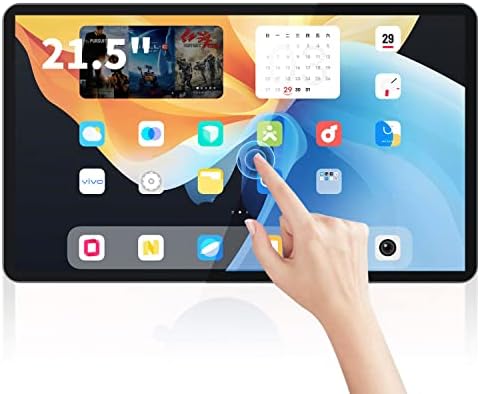 21.5 inch Android 11 Touchscreen Industrial PC, 16:9 FHD 1080P, WiFi and Built-in Speakers, RK3568 2GB RAM & 32GB ROM, Smart Board for Classroom, Meeting & Game by TouchWo