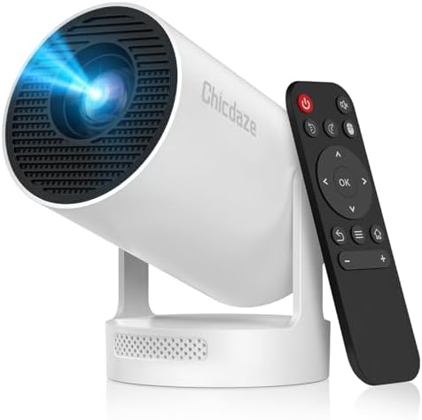 Mini Projector with WiFi and Bluetooth, Smart Portable Projector with 4K Support, 5w Sound Base Speaker, 260 ANSI, 180° Rotation, Auto Keystone Correction for Home Bedroom Outdoor, HY300 Plus by Unknown