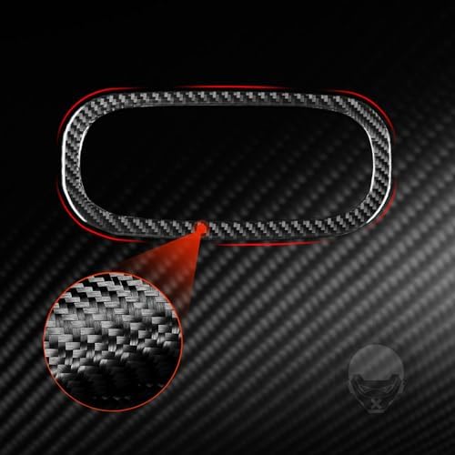 Car Center Console Air Conditioner Climate AC Outlet Vent Control Panel Sticker Real Black Carbon Fiber Trim Compatible with Benz Smart 2016 2017 2018 2019 2020 2021 Auto Interior Accessories - Image 5