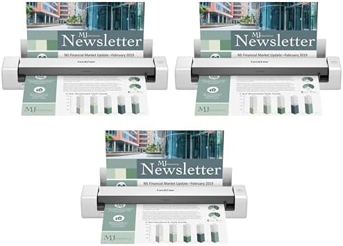 Brother DS-740D Duplex Compact Mobile Document Scanner (Pack of 3) by Unknown