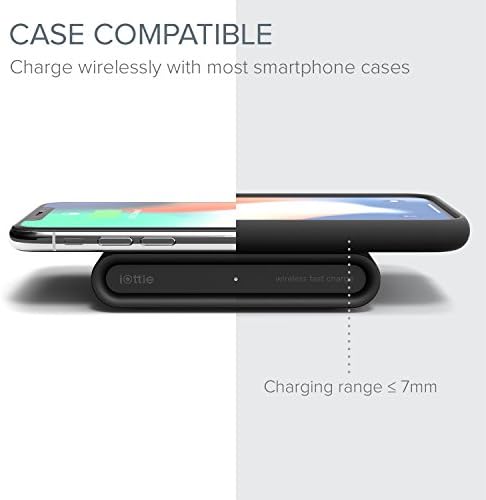 iOttie iON Wireless Mini Fast Charging Pad || Qi-Certified Charger 7.5W for iPhone XS Max R 8 Plus 10W for Samsung Galaxy S10 E S9 S8 Plus Edge, Note 9 | AC Adapter NOT Included | Charcoal - Image 4