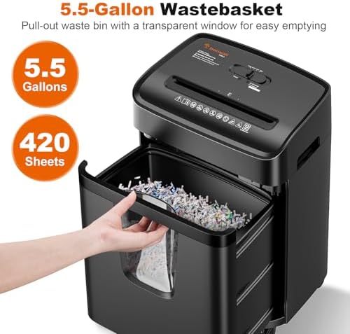 Bonsaii 12-Sheet Cross Cut Heavy Duty Paper Shredder for Home Office - Image 5