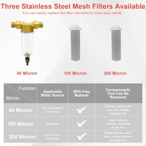 Spin Down Sediment Filter, 40/100/200 Micron - Image 4