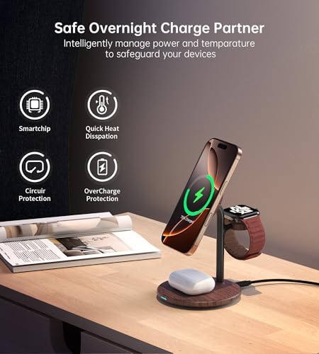 3 in 1 Magnetic Wireless Charging Station for Apple Devices,15W for Magsafe - Image 5