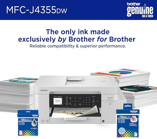 Brother INKvestment 4355 Wireless Color Inkjet All-in-One Printer with 1.8” Color Display and Manual Feed Slot | Includes Refresh Subscription Trial(1) (MFC-J4355DW) - Image 4