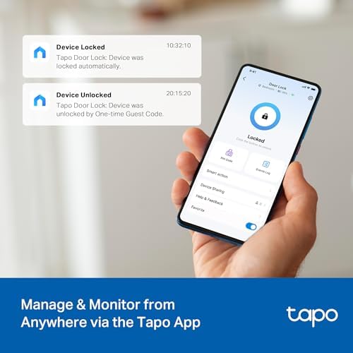 Tapo Smart Wi-Fi Deadbolt Door Lock, Keyless Tactile Buttons, DL100 - Image 6