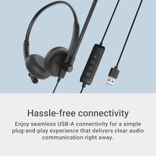 Dell Wired Headset WH125, Boom Mic, Black - Image 2