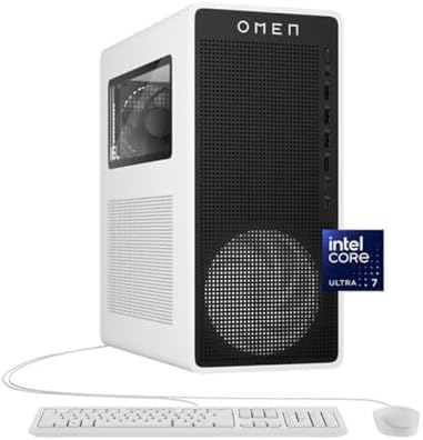 HP OMEN 16L Gaming Desktop, Intel Core Ultra 7 265F, 32 GB RAM, 1 TB SSD, NVIDIA GeForce RTX 5060, Windows 11 Pro, Microsoft Copilot, Panda Metal (2025) by Unknown
