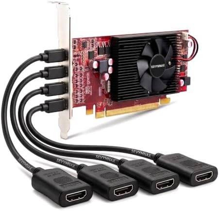 HD 6570 2GB DDR3 Low Profile Graphics Card 4 Mini DP Multi Monitor by SEVYMNAX