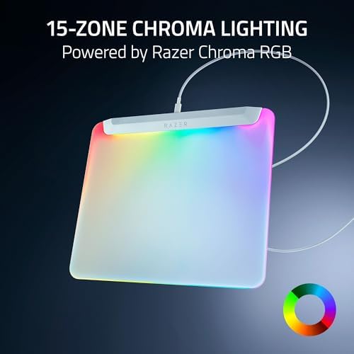Razer Firefly V2 Pro Fully Illuminated RGB Gaming Mouse Mat, White - Image 3