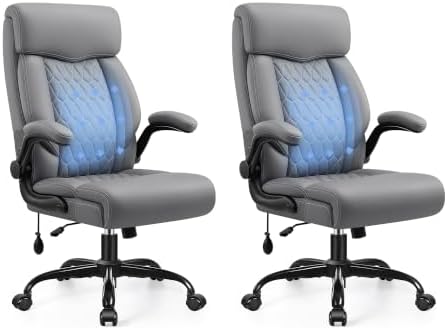 High Back Executive Office Chair with Inflatable Lumbar Support by Fidom