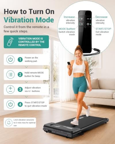 Walking Pad with Vibration Plates - Walking Pad Under Desk with Incline - Image 3