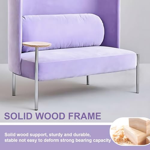 Privacy Seat - Office Guest & Reception Chairs with Purple Modern Shades,Privacy Chair&Modular Seating Includes High Privacy Backrest for Meeting Room,Study,Recreation Area (Purple) - Image 4