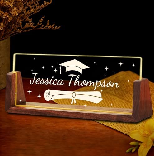 Ship Next Day Custom Name Plate for Desk, Acrylic Office Desk Accessories by Unknown