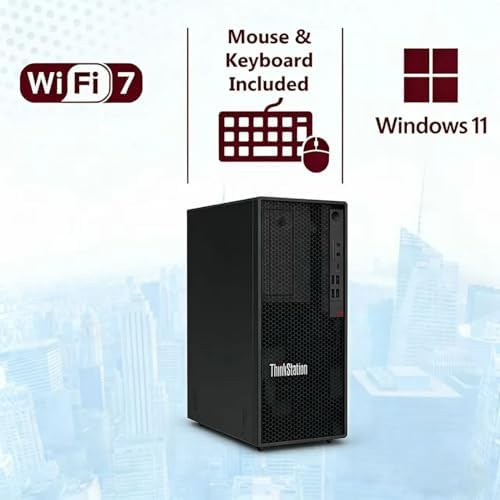 Lenovo ThinkStation P2 Tower Desktop Computer | Intel Core Ultra 7 265k (20 Cores, Up to 5.5GHz) | 32GB DDR5 RAM, 1TB SSD | AI NPU for CAD & Design | WiFi 7, Bluetooth 5.4 | Wired KB & Mouse - Image 3