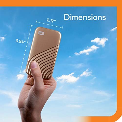 Western Digital 2TB My Passport SSD Portable External Solid State Drive, Gold, Sturdy and Blazing Fast, Password Protection with Hardware Encryption - WDBAGF0020BGD-WESN - Image 3