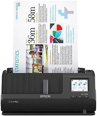 Epson Workforce ES-C380W Wireless Compact Desktop Document Scanner with 2-Sided Scanning and Auto Document Feeder (ADF) for PC and Mac by Unknown