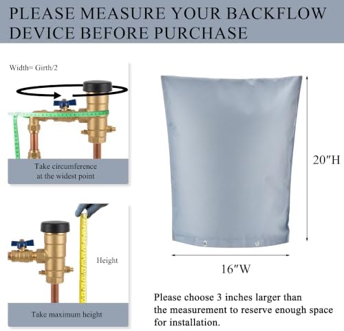 16"Wx20"H Backflow Preventer Insulation Cover, Sprinkler Covers for Outside - Image 2