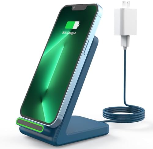 Fast Wireless Charging Station for Phone: CIYOYO 15W Charging Stand Compatible with iPhone 15/14/13/12/11, Samsung Galaxy S23/ S22/ S21/ S20 for Office Bedside Gift by ServeYouTheBest