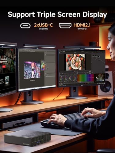 MINISFORUM MS-A2 Mini Workstation AMD Ryzen 7 7745HX(up to 5.1GHz) 32GB RAM 1TB SSD Mini PC, HDMI/2xUSB-C Triple Display Mini PC, 2x2.5G LAN Port|10G SFP+ Port, Support M.2 2280/22110/U.2 SSD - Image 6