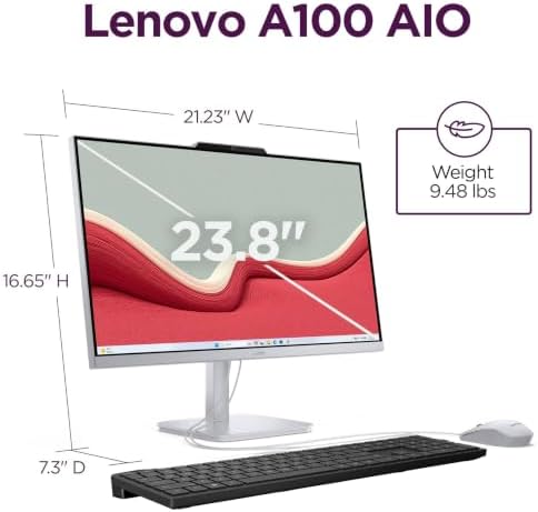 Lenovo 24" FHD All in One Desktop for Home & Office 8GB RAM 512GB PCIe SSD - Image 5