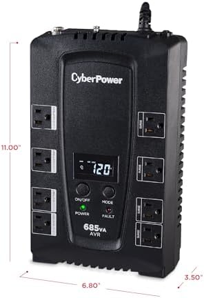 CyberPower CP685AVRLCD Intelligent LCD UPS Battery Backup - Image 5