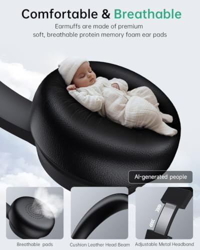 AOC Wireless Headset with Mic for Work, AI Noise Cancelling, Bluetooth - Image 5