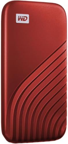 Western Digital 2TB My Passport SSD Portable External Solid State Drive, Red, Sturdy and Blazing Fast, Password Protection with Hardware Encryption - WDBAGF0020BRD-WESN by WesternDigital