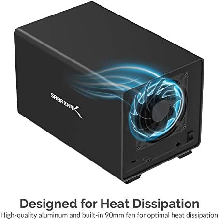 SABRENT 4-Bay USB-C 10Gbps Hard Drive Enclosure, Docking Station (DS-SC4B) - Image 3