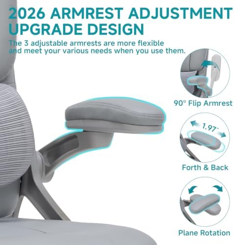 Office Chair, Ergonomic Executive Desk Chair with Lumbar Support - Image 3