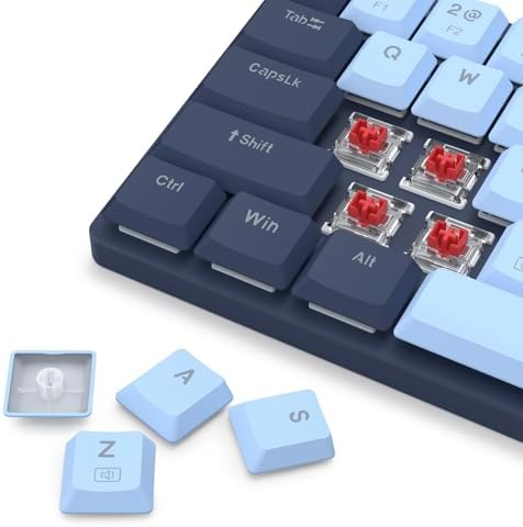Redragon BS8773 Wireless Keyboard and Mouse Combo, 78 Keys 2.4Ghz Wireless Low-Profile Mechanical Red Switch Keyboard w/Slim Compact Design & Single Blue Backlit, Comfort Grip 2400 DPI Max Mouse - Image 6