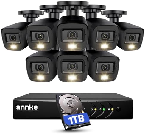 ANNKE 3K Lite Wired Security Camera System Outdoor, 8X 2MP Cameras, 1TB HDD by ANNKE