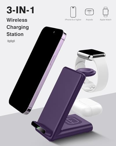 Wireless Charging Station,3 in 1 Charging Stand for Apple Multiple Devices - Image 2