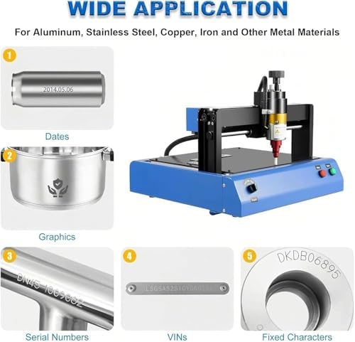Electric Marking Machine, Desktop Nameplate Tag Marking Tool, Steel Plate Engraving Machine, for Metal&Steel Signs Marking for Al, Iron, Steel 200 * 150MM - Image 4